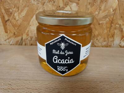 Miel Acacia du Jura, récolté et mis en pot par son producteur