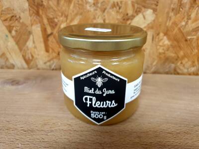 Miel de Fleurs du Jura, récolté et mis en pot par son producteur
